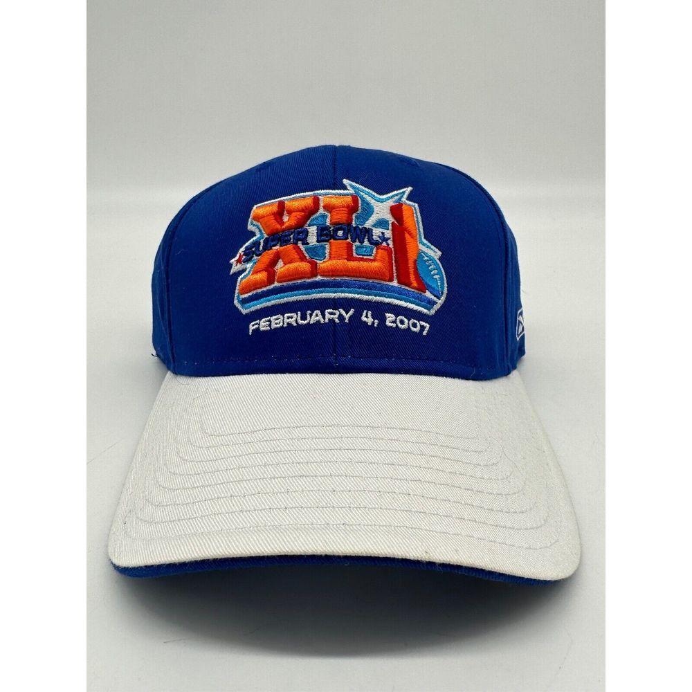 NFL Super Bowl XLI February 4, 2007 Adjustable Reebok Hat - Blue